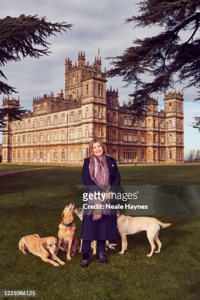 Lady Carnarvon is photographed for the Daily Mail on November 26, 2020 at Highclere Castle, England.