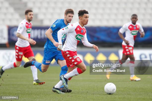 Estaban SALLES of Grenoble and Krepin DIATTA of Monaco during the... News Photo - Getty Images