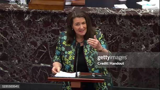 In this screenshot taken from a congress.gov webcast, Rep. Diana DeGette speaks on the third day of former President Donald Trump's second...