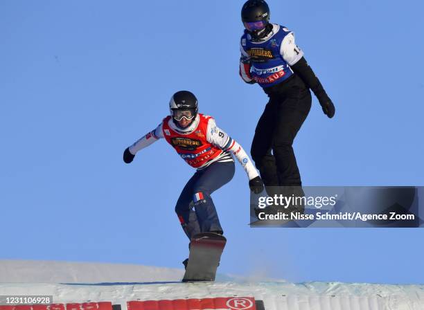 Chloe Trespeuch of France in action during the FIS Freestyle Ski Cross And Snowboard Cross World Championships Men's and Women's Snowboard Cross on...