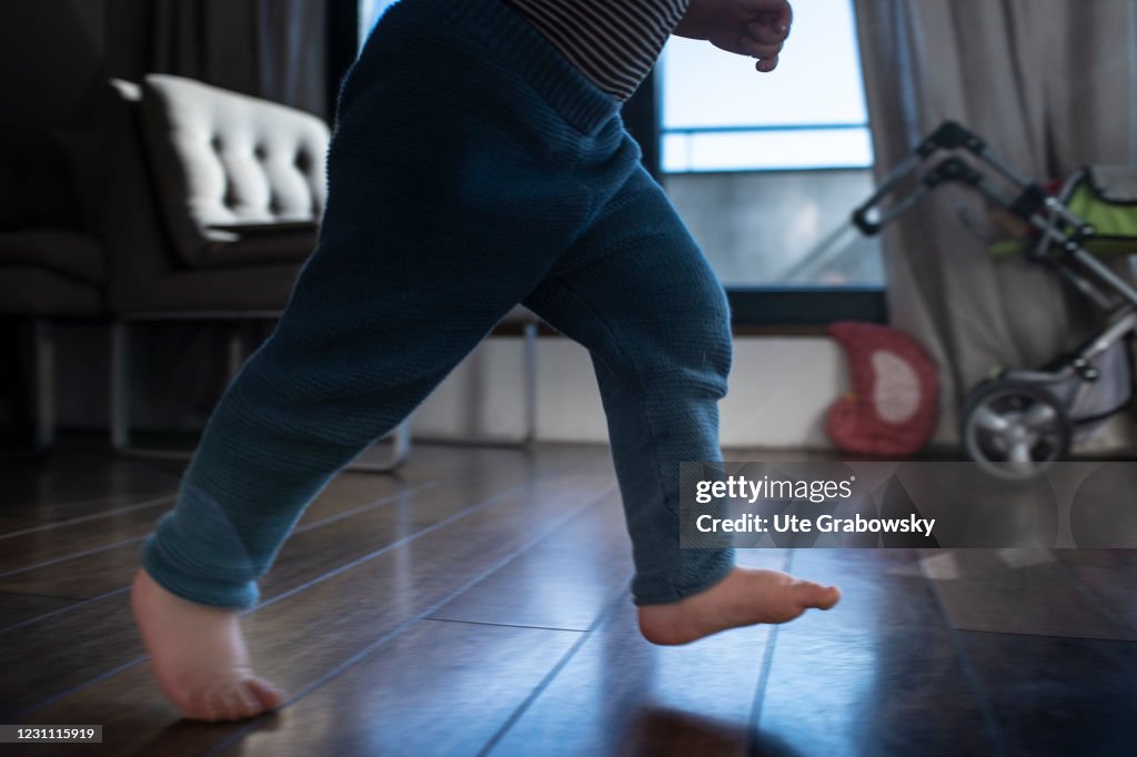 Rom Ping In this photo illustration a romping child in living room on February ...