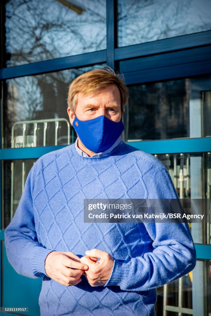 King Willem-Alexander Of The Netherlands Visits Winter Shelter Salvation Army In The Hague