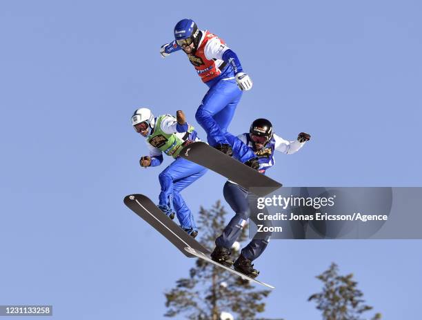Leo Le Ble Jaques of France in action during the FIS Freestyle Ski Cross And Snowboard Cross World Championships Men's and Women's Snowboard Cross...