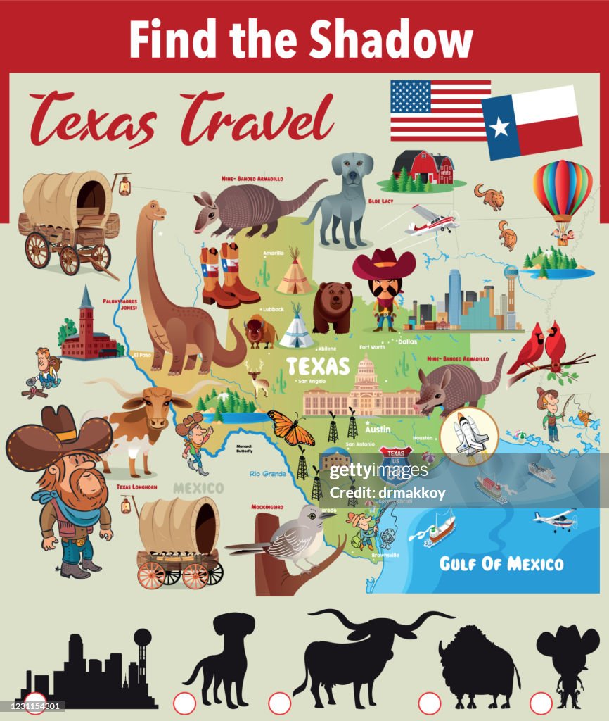 Find the Shadow, Texas symbols