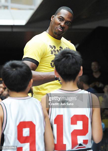 Pro Basketball player Dwight Howard attends Adidas Crazy Light Challenge event at Roppongi Hills on August 31, 2011 in Tokyo, Japan.