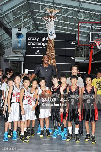 Pro Basketball player Dwight Howard attends Adidas Crazy Light Challenge event at Roppongi Hills on August 31, 2011 in Tokyo, Japan.