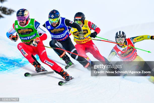 Oliver Davies in action during the FIS Freestyle Ski Cross And Snowboard Cross World Championships Men's and Women's Freestyle Ski Cross on February...