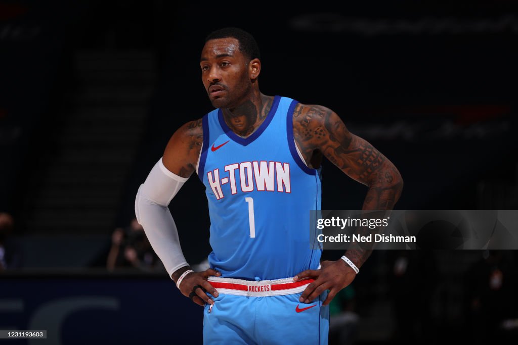 John Wal Rockets John Wall of the Houston Rockets looks on during the game against the ...