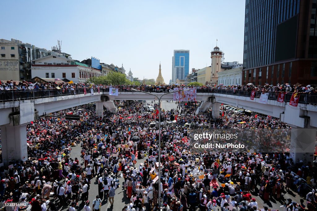 Protest Against Military Coup In Myanmar