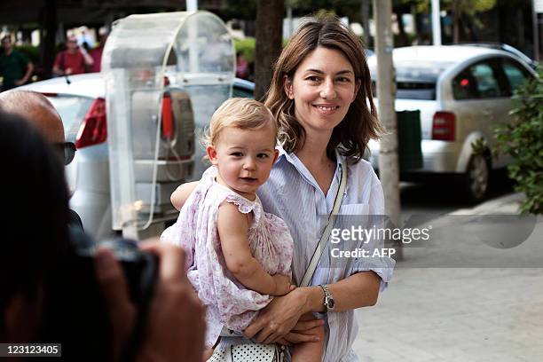 Movie director Sofia Coppola and her daughter Cosima walk through the streets of Bernalda on August, 26 2011. Sofia Coppola is in the little city in...