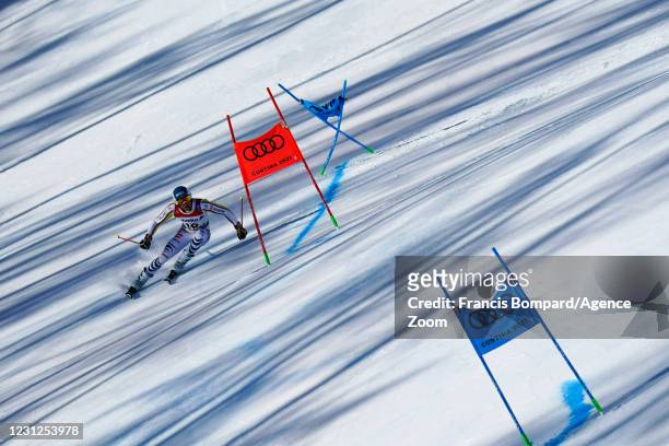 Alexander Schmid of Germany in action during the FIS Alpine Ski World Championships Men's Giant Slalom on February 19, 2021 in Cortina d'Ampezzo...