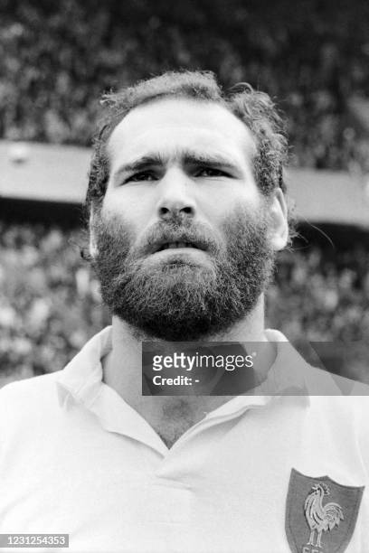 Portrait of French rugby player Alain Estève some time before the match against Scotland on February 15, 1975 at the Parc des Princes stadium in...