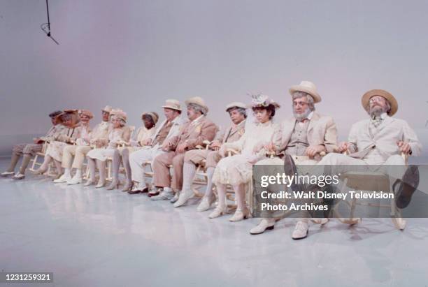 Desi Arnaz, Jr, Joanne Jones, Wayland Flowers and Madame, Adrienne Posta, Marion Ramsey, Harry Secombe, Marshall Efron, Brenda Vaccaro, cast, behind...