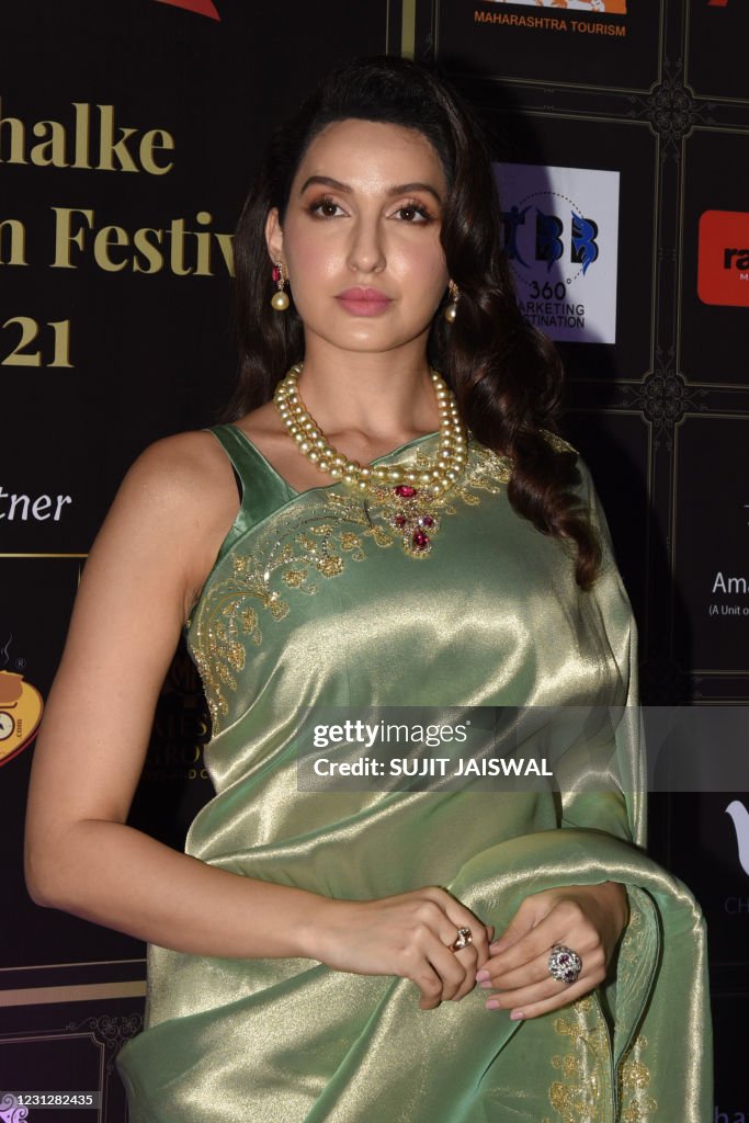 Bollywood Actress Nora Fatehi Poses For A Picture As She Attends The bollywood-actress-nora-fatehi-poses-for-a-picture-as-she-attends-the
