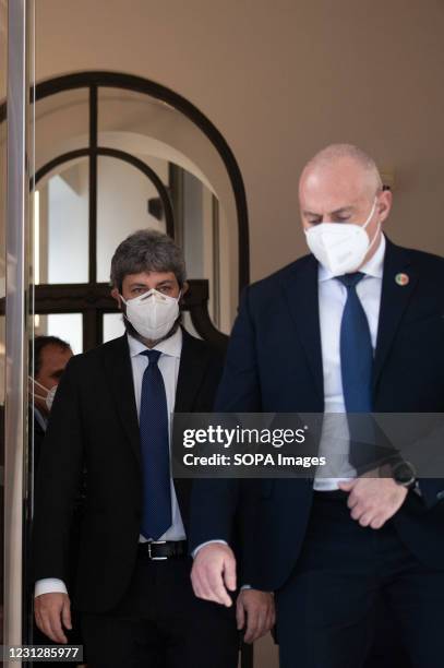 Roberto Fico , President of the Italian Chamber of Deputies seen leaving the event. The National Federation of the Orders of Doctors and Dental...