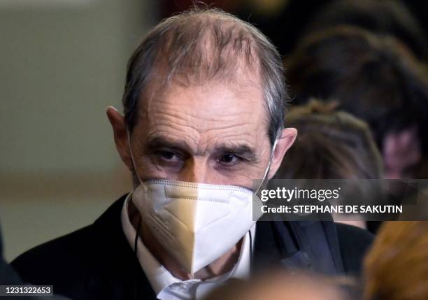 Former head of Basque separatist group ETA Jose Antonio Urrutikoetxea Bengoetxea, known as Josu Ternera, arrives for a hearing in his appeal trial in...