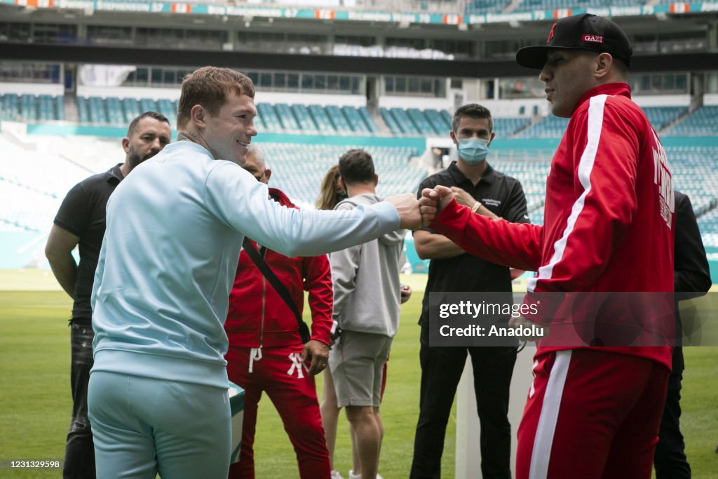 Professional boxer Avni Yildirim...