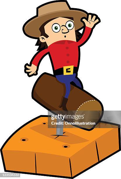 mechanischer stier - bucking bronco stock-grafiken, -clipart, -cartoons und -symbole