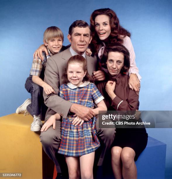 Pictured from left is Marty McCall , Andy Griffith , Lee Meriwether , Ann Morgan Guilbert and standing in front is Lori Rutherford , in the comedy...