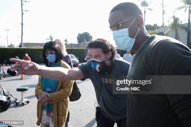 Behind the Scenes -- Pictured: Susan Kelechi Watson as Beth, Jon Huertas, Sterling K. Brown as Randall --