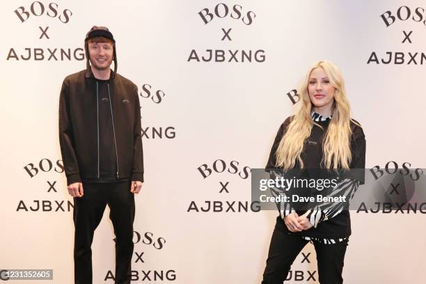 Steve Stamp of Kurupt FM and Ellie Goulding attend the unveiling of the BOSS x AJBXNG second capsule collection at BOSS Store, Regent Street, on...