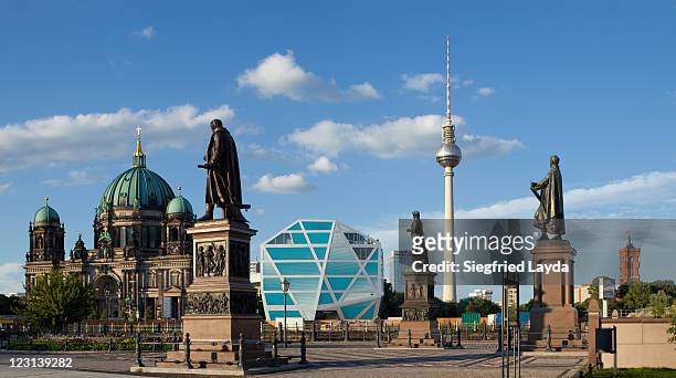berlin city panorama - berlin stock pictures, royalty-free photos & images