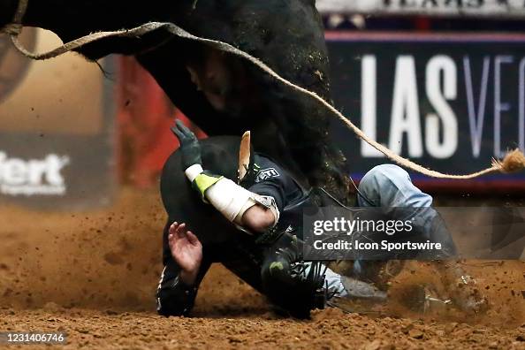Bull Rider Stomped J.B. Mauney gets stomped by bull Wasted Days during the PBR Can-Am ...