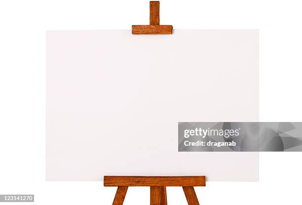 easel with blank canvas - artist's canvas 個照片及圖片檔