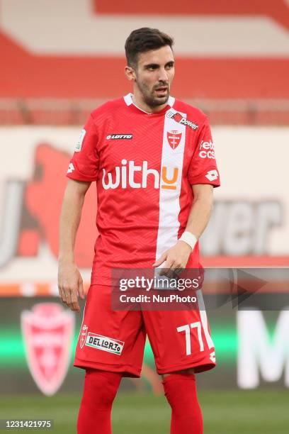Marco D'Alessandro of AC Monza in action during the Serie B match between AC Monza and AS Cittadella at Stadio Brianteo on February 27, 2021 in...