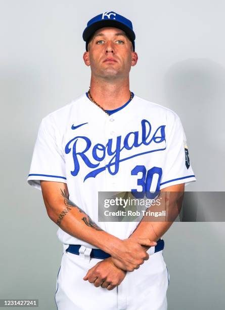 Danny Duffy of the Kansas City Royals poses during Photo Day on Wednesday, February 24, 2021 at Surprise Stadium in Surprise, Arizona.