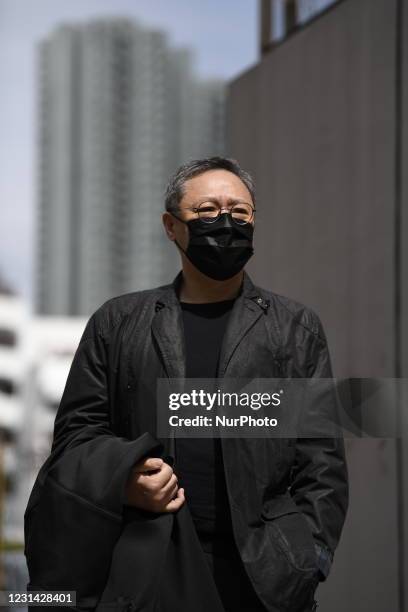 Pro-Democracy Activist, Benny Tai , Arrives at Ma On Shan Police Station, to report to police in Hong Kong, Sunday, Feb 28, 2021. Hong Kong Police...