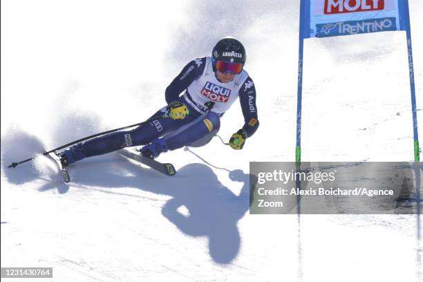 Francesca Marsaglia of Italy in action during the Audi FIS Alpine Ski World Cup Women's Super Giant Slalom on February 28, 2021 in Val di Fassa,...