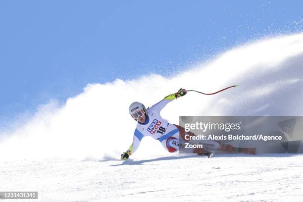 Joana Haehlen of Switzerland in action during the Audi FIS Alpine Ski World Cup Women's Super Giant Slalom on February 28, 2021 in Val di Fassa,...