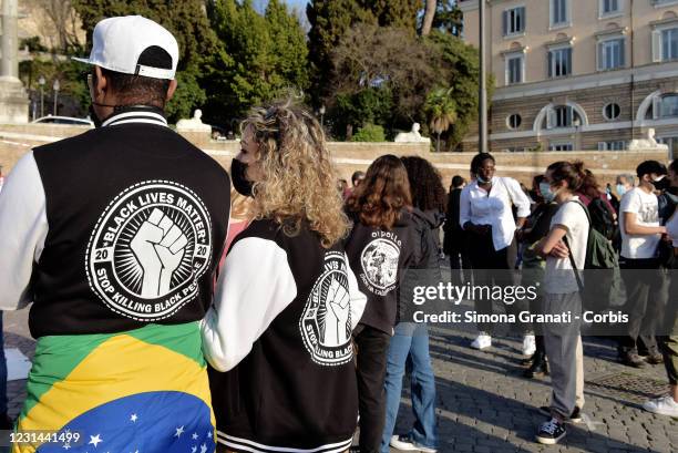 The Youth of the Black Lives Matter Rome Movement promoted a demonstration against all forms of racism in Piazza del Popolo in Rome, as part of the...