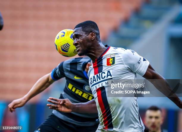 Cristian Zapata of Genoa CFC in action during the Serie A 2020/21 match between FC Internazionale vs Genoa CFC at the San Siro Stadium. .