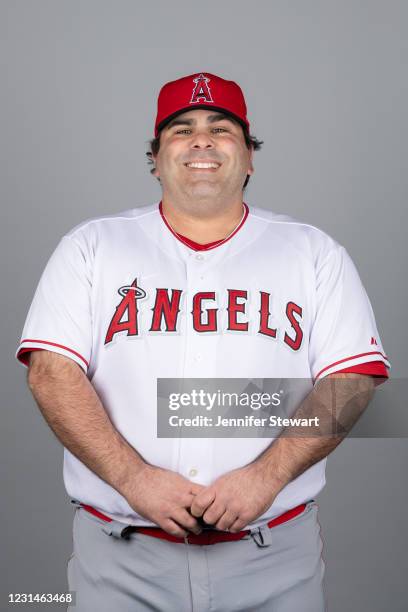 Ali Modami of the Los Angeles Angels poses during Photo Day on Friday, February 26, 2021 at Tempe Diablo Stadium in Tempe, Arizona.