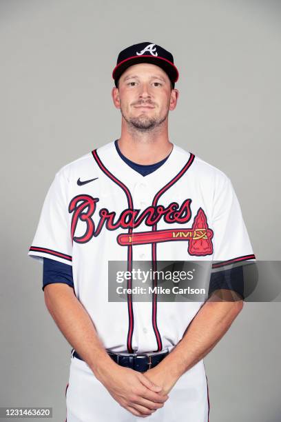 Drew Smyly of the Atlanta Braves poses during Photo Day at Cool Today Park on Friday, February 26, 2021 in North Port, Florida.