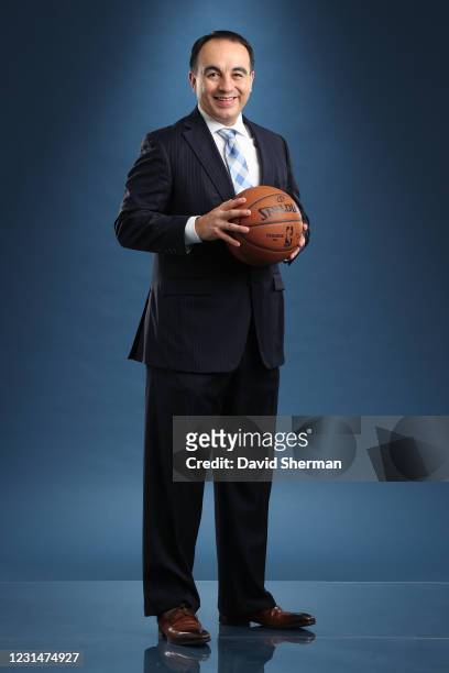 Gersson Rosas, President of Basketball Operations of the Minnesota Timberwolves, poses for a portrait on March 1, 2021 at the Minnesota Timberwolves...