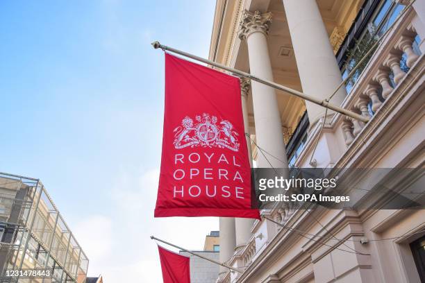 Exterior view of the Royal Opera House in Covent Garden, London. Theatres in the UK have been closed for much of the time since coronavirus pandemic...