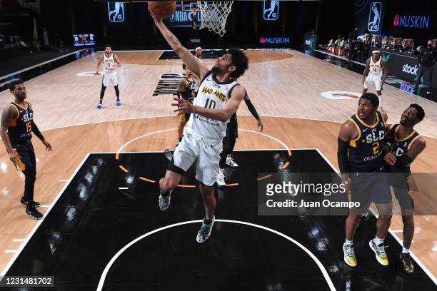 Brian Bowen II of the Fort Wayne Mad Ants shoots the ball against the Salt Lake City Stars on March 2, 2021 at AdventHealth Arena in Orlando,...