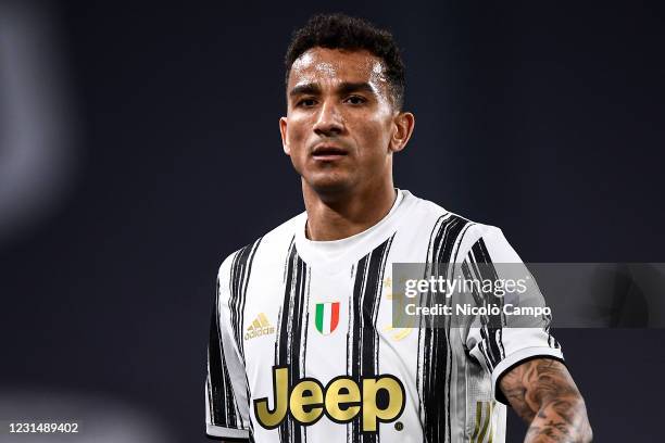 Danilo Luiz da Silva of Juventus FC looks on during the Serie A football match between Juventus FC and Spezia Calcio. Juventus FC won 3-0 over Spezia...