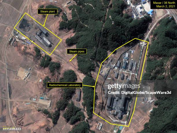 March 2, 2021: Figure 1. Overview of Radiochemical Laboratory and steam plant, March 2, 2021. Please use: Satellite image 2020 Maxar Technologies.