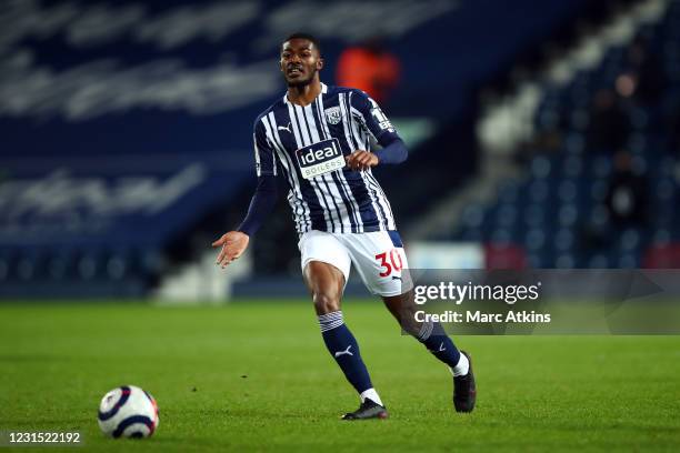 Ainsley Maitland-Niles of West Bromwich Albion during the Premier League match between West Bromwich Albion and Everton at The Hawthorns on March 4,...