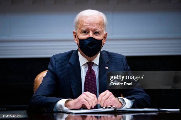 President Biden Receives Economic Briefing From Treasury Secretary, News Photo