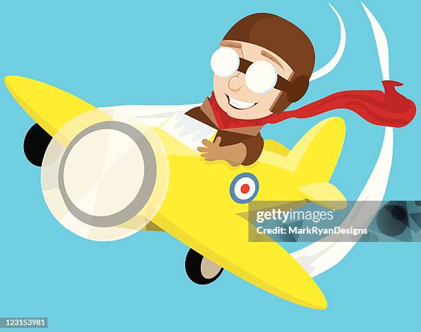 kid pilot - leather jacket stock illustrations