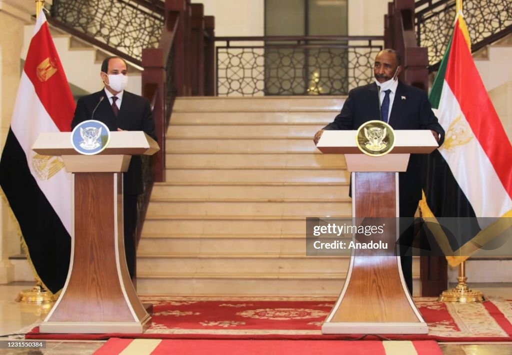 President of Egypt Abdel Fattah Al-Sisi in Sudan