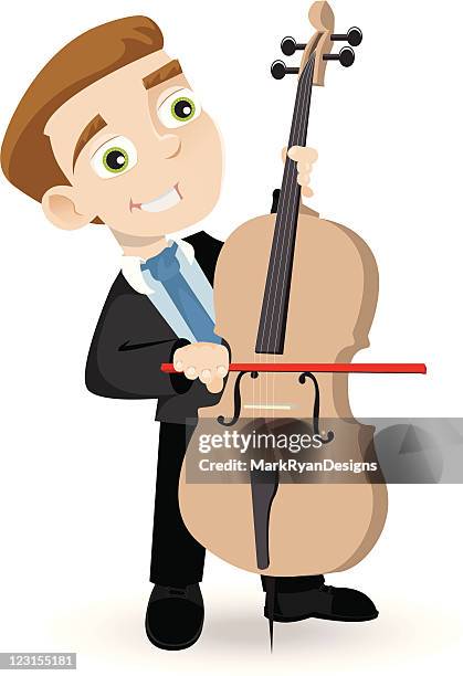cello player - cello teacher stock illustrations