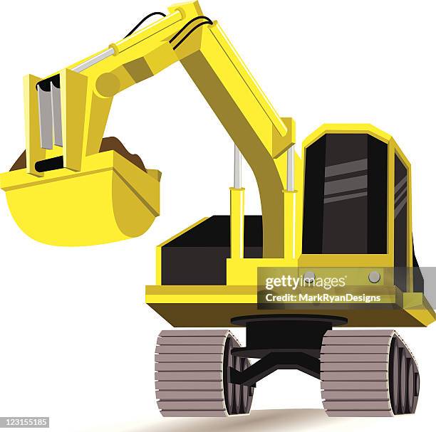 big digger - limestone stock illustrations