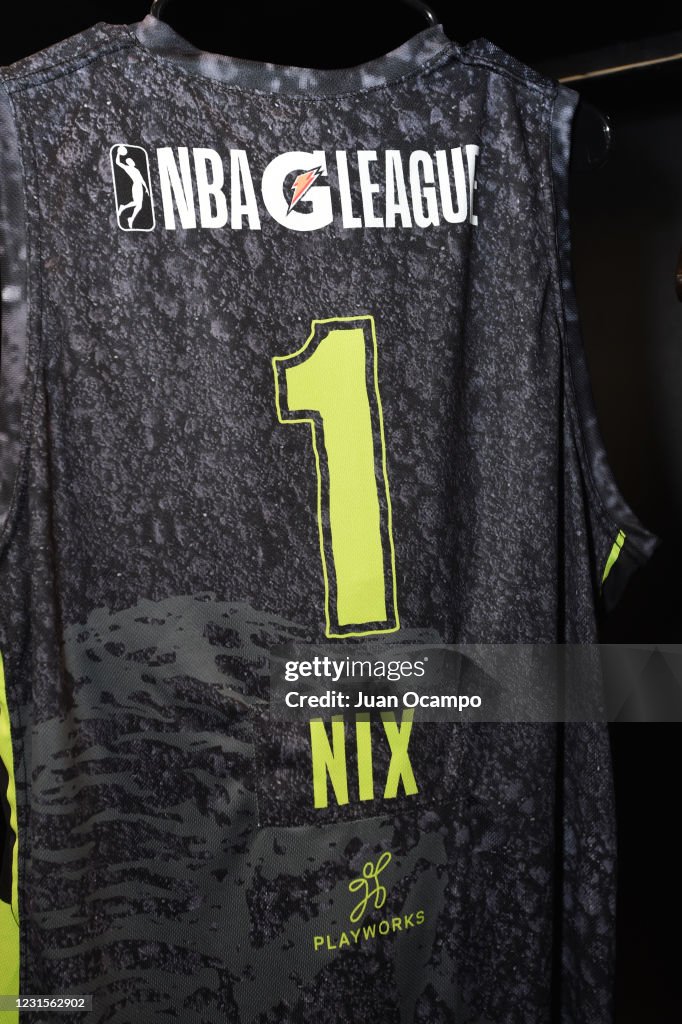 Behind the scenes view of Daishen Nix of Team Ignite jersey in the News  Photo - Getty Images