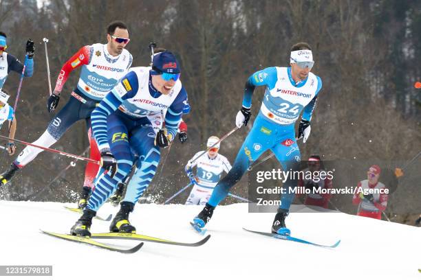 Jean Marc Gaillard of France in action during the FIS Nordic World Ski Championships Men's Cross Country 50km Mst on March 7, 2021 in Oberstdorf,...